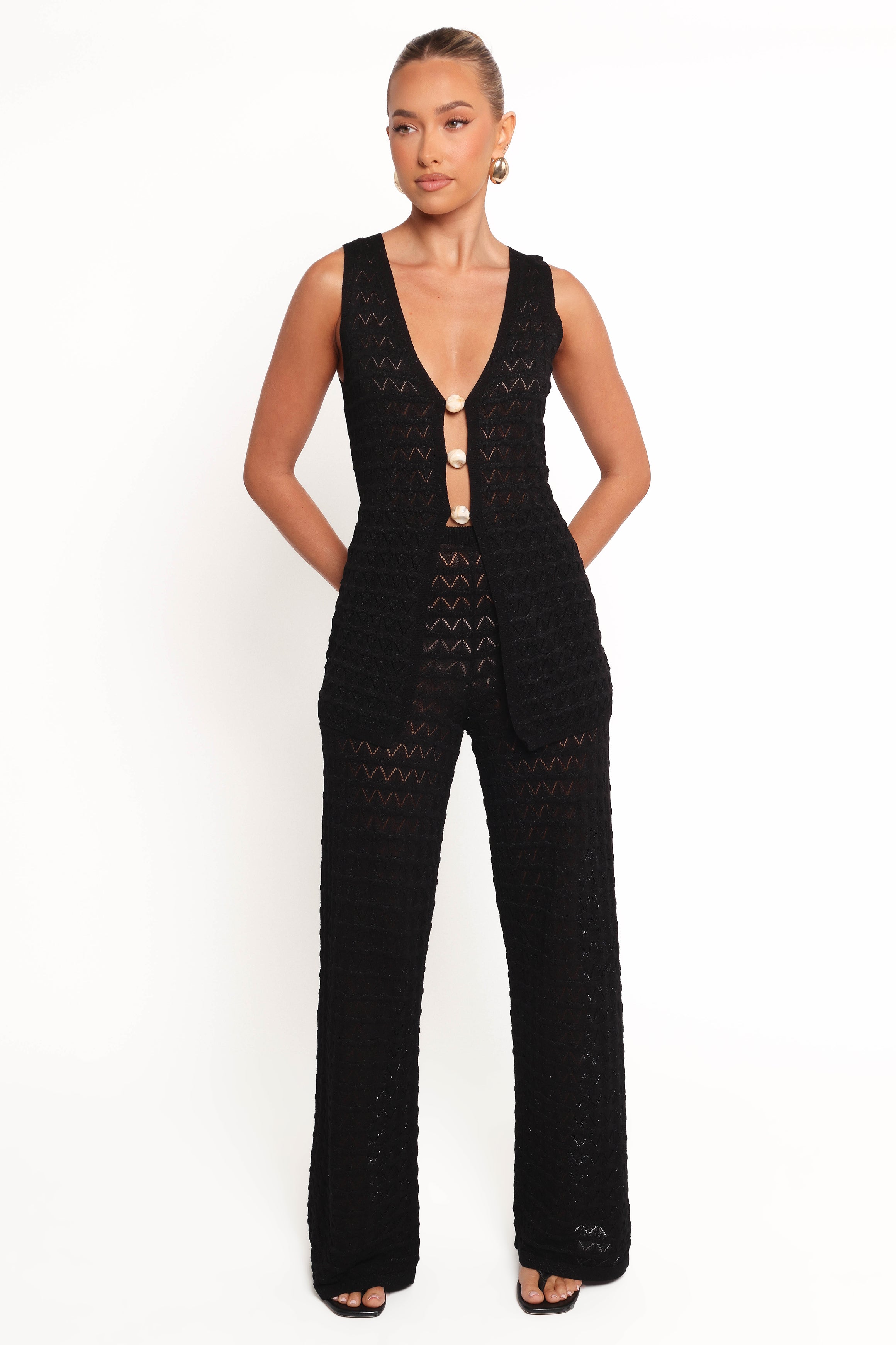 Fiore Pants for Women - High Waist Black Stretch Pants | Comfortable & Stylish for Work, Travel & Casual Wear