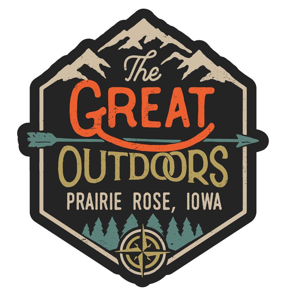 Prairie Rose Iowa The Great Outdoors 4-Inch Refrigerator Magnet - Perfect for Kitchen Decor, Office Whiteboard, or Travel Souvenir