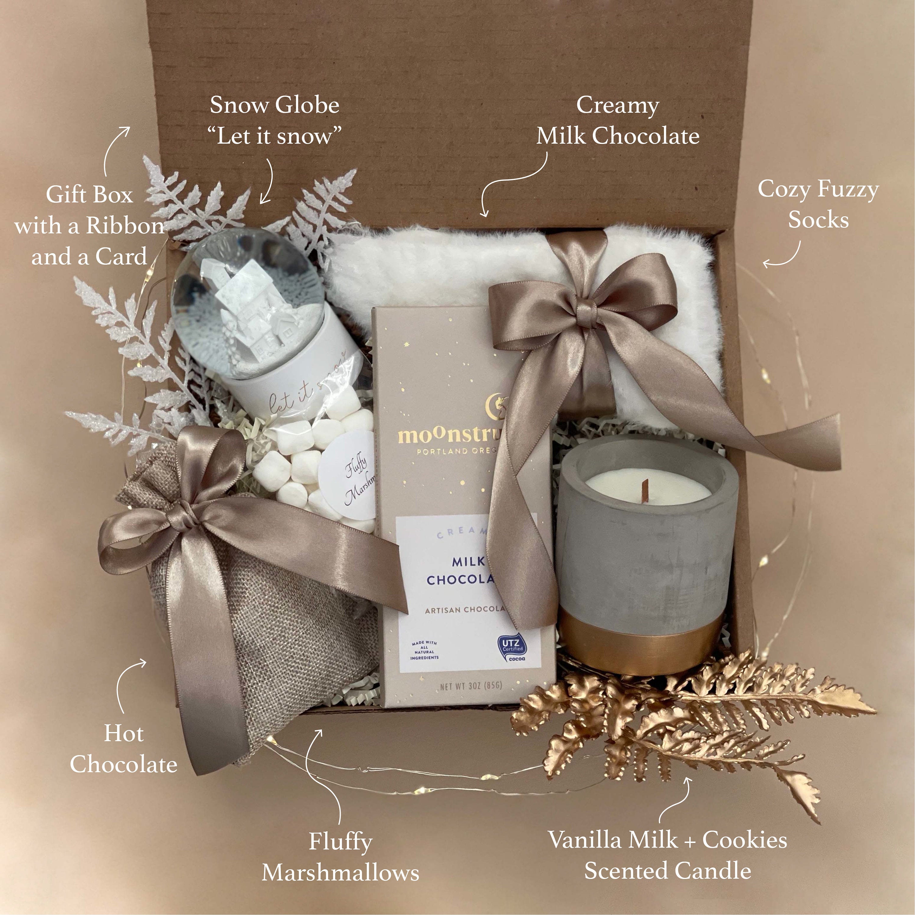 Premium Holiday Gift Box Set - Winter Christmas Present Basket with Assorted Treats & Goodies - Perfect for Family, Friends & Corporate Gifting