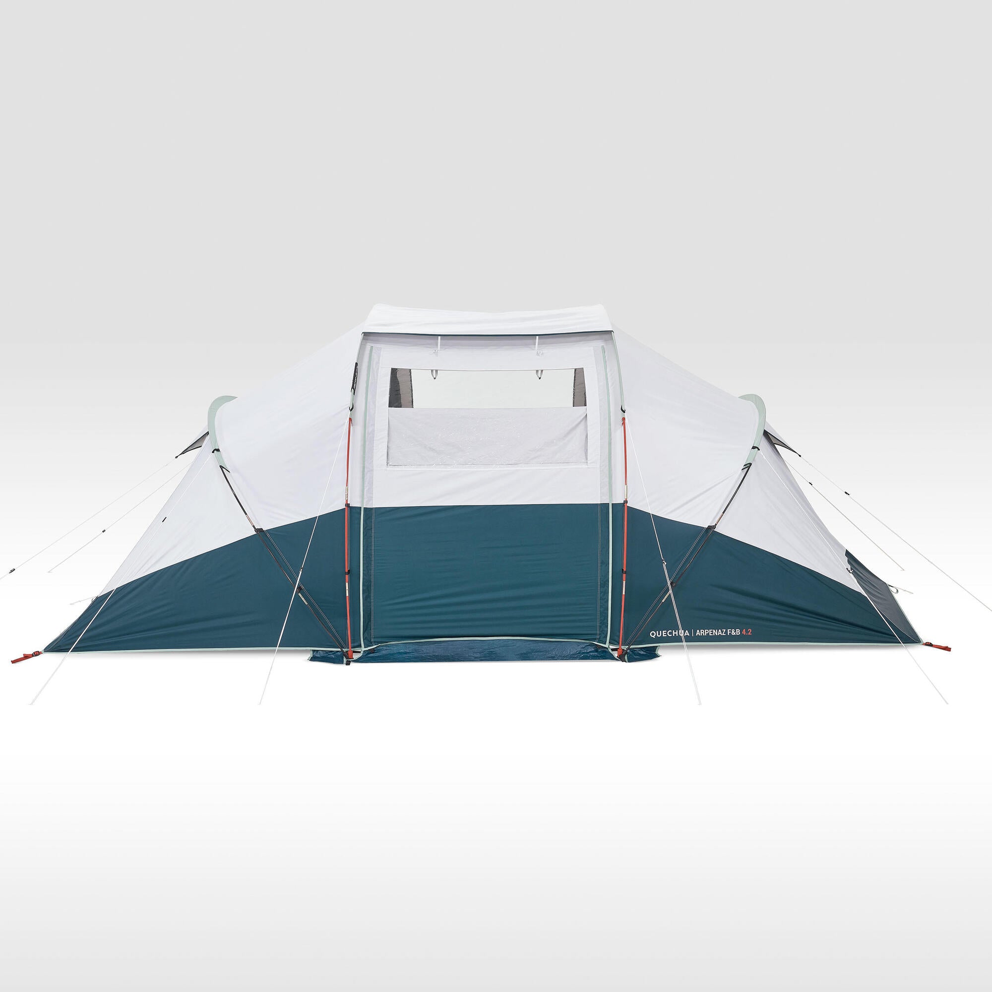Quechua Arpenaz Fresh & Black Waterproof 4-Person 2-Room Family Camping Tent - Lightweight & Breathable for Outdoor Adventures, Hiking, and Backyard Camping