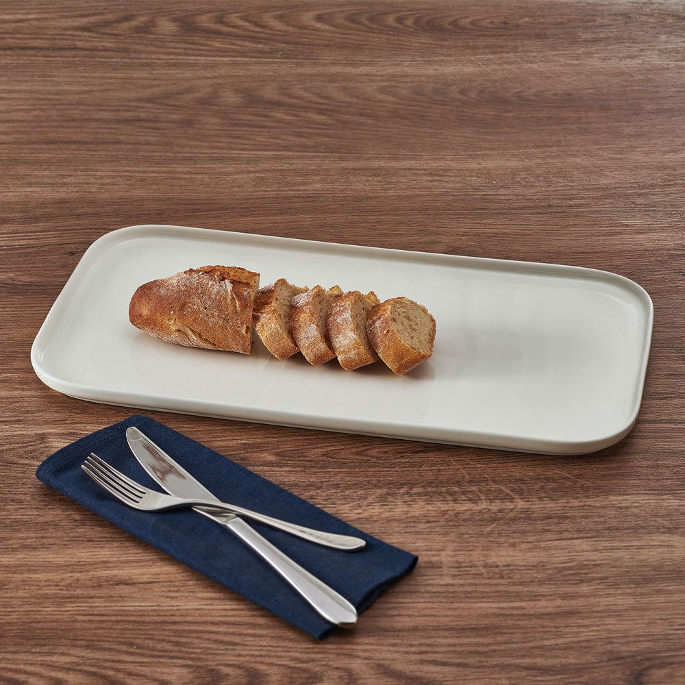 Samantha Rectangular Serving Platter - Elegant White Porcelain Tray for Cheese, Charcuterie & Appetizers - Perfect for Dinner Parties, Weddings & Holiday Entertaining