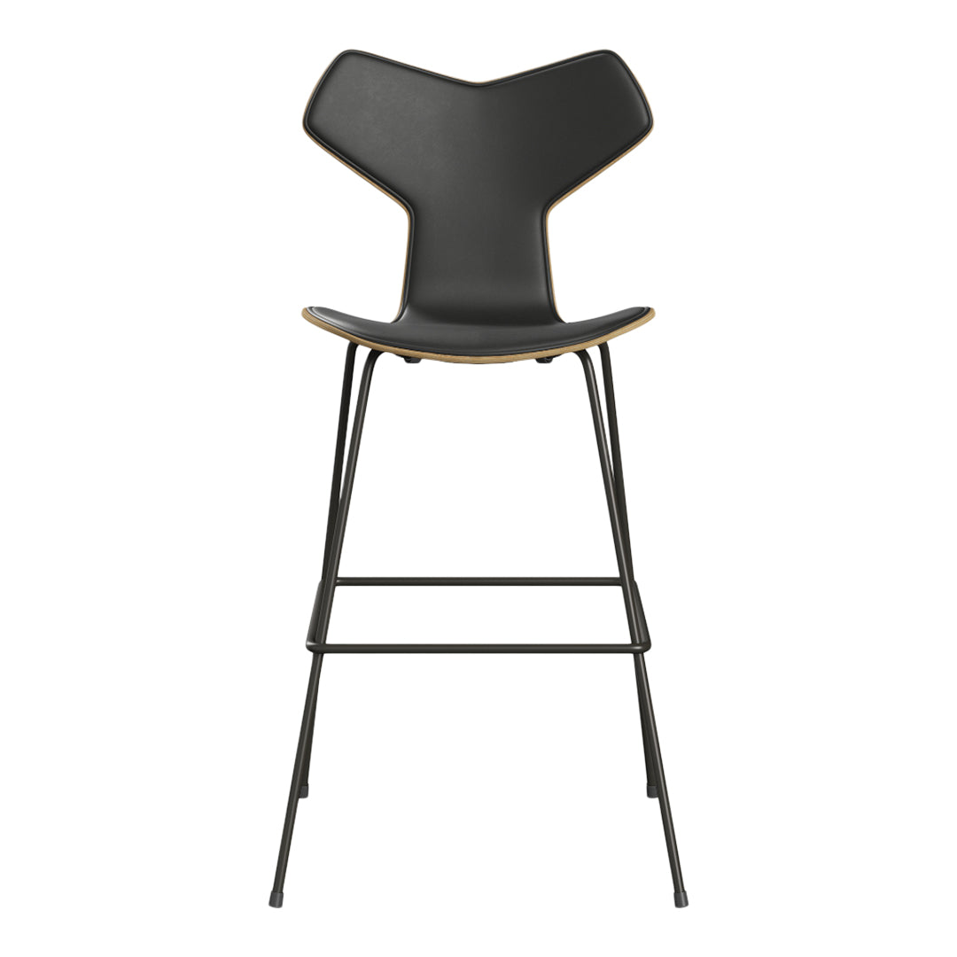 Grand Prix Bar Chair 3139 - Clear Lacquered Upholstered Counter Stool for Kitchen Island, Bar & Dining Room - Modern Home & Restaurant Furniture
