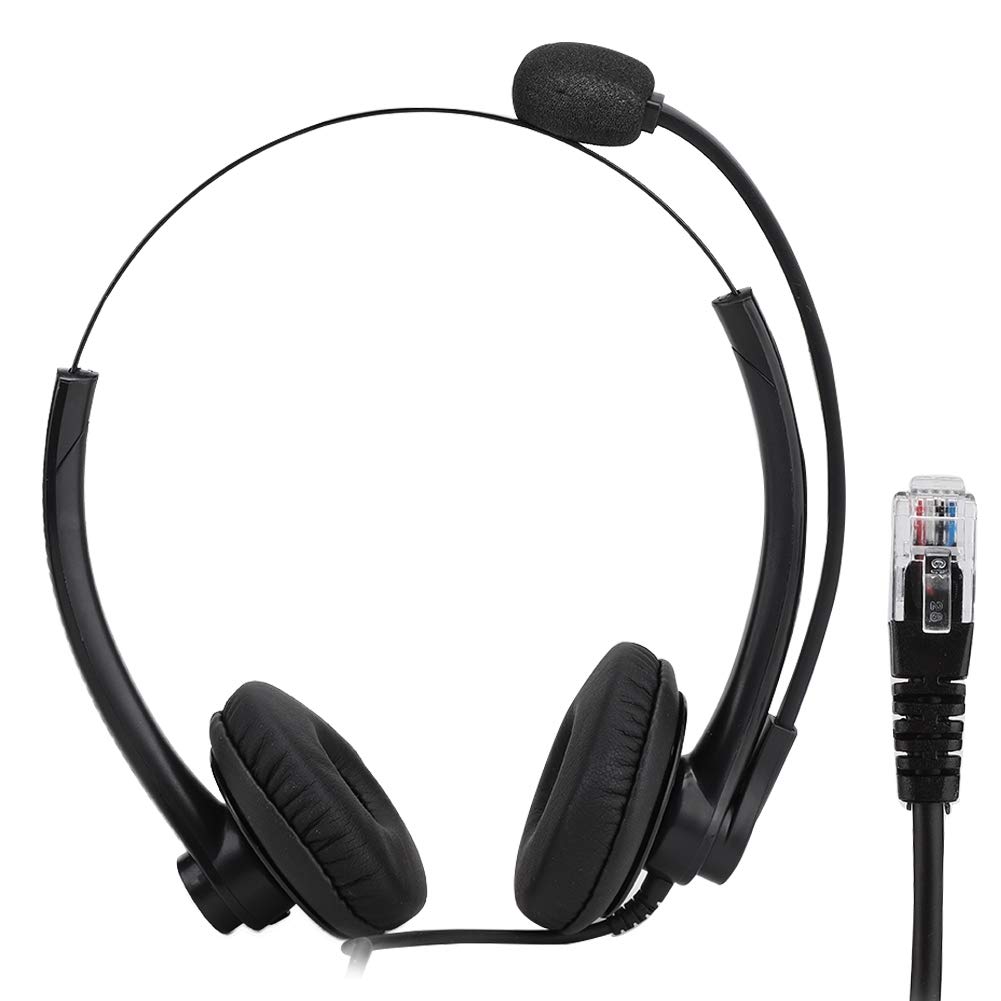 A26-RJ Call Center Headset with Double Noise Canceling - RJ11 Crystal Clear Telephone Headset for Customer Service | Comfortable for Long Shifts & Busy Office Environments