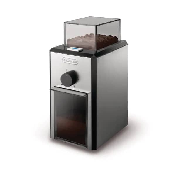 De'Longhi KG89 Conical Burr Coffee Grinder - Black & Stainless Steel Electric Coffee Bean Grinder for Espresso, French Press & Drip Coffee - Perfect for Home & Office Use