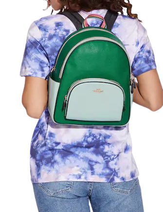 Coach Court Backpack in Colorblock Design | Stylish Women's Leather Backpack for Work, School & Travel | Perfect for Office, College & Everyday Use