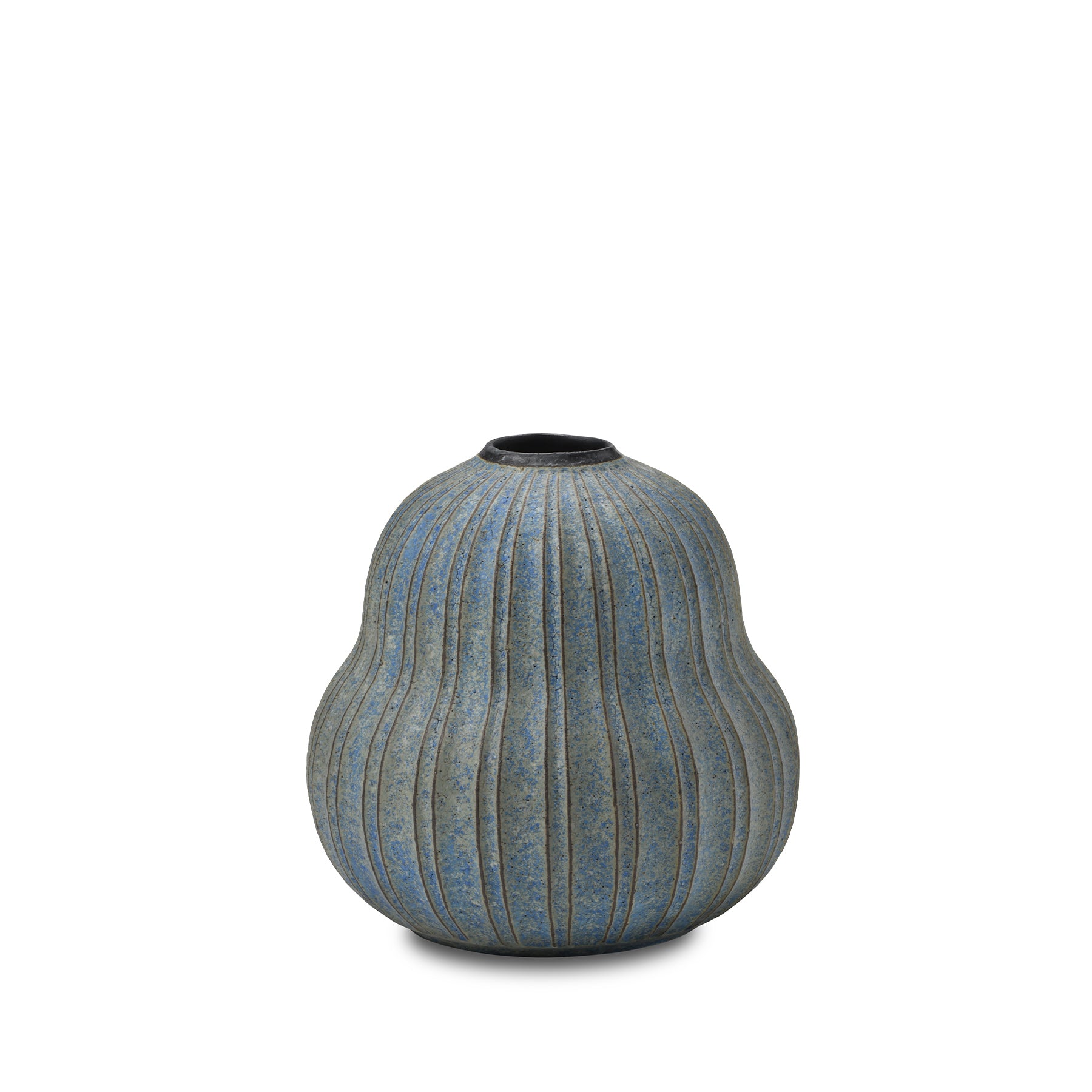 Handmade #41 Indigo Pumpkin Vessel - Ceramic Home Decor for Fall & Thanksgiving Centerpiece | Perfect for Autumn Table Decor, Farmhouse Style, and Seasonal Gift Giving