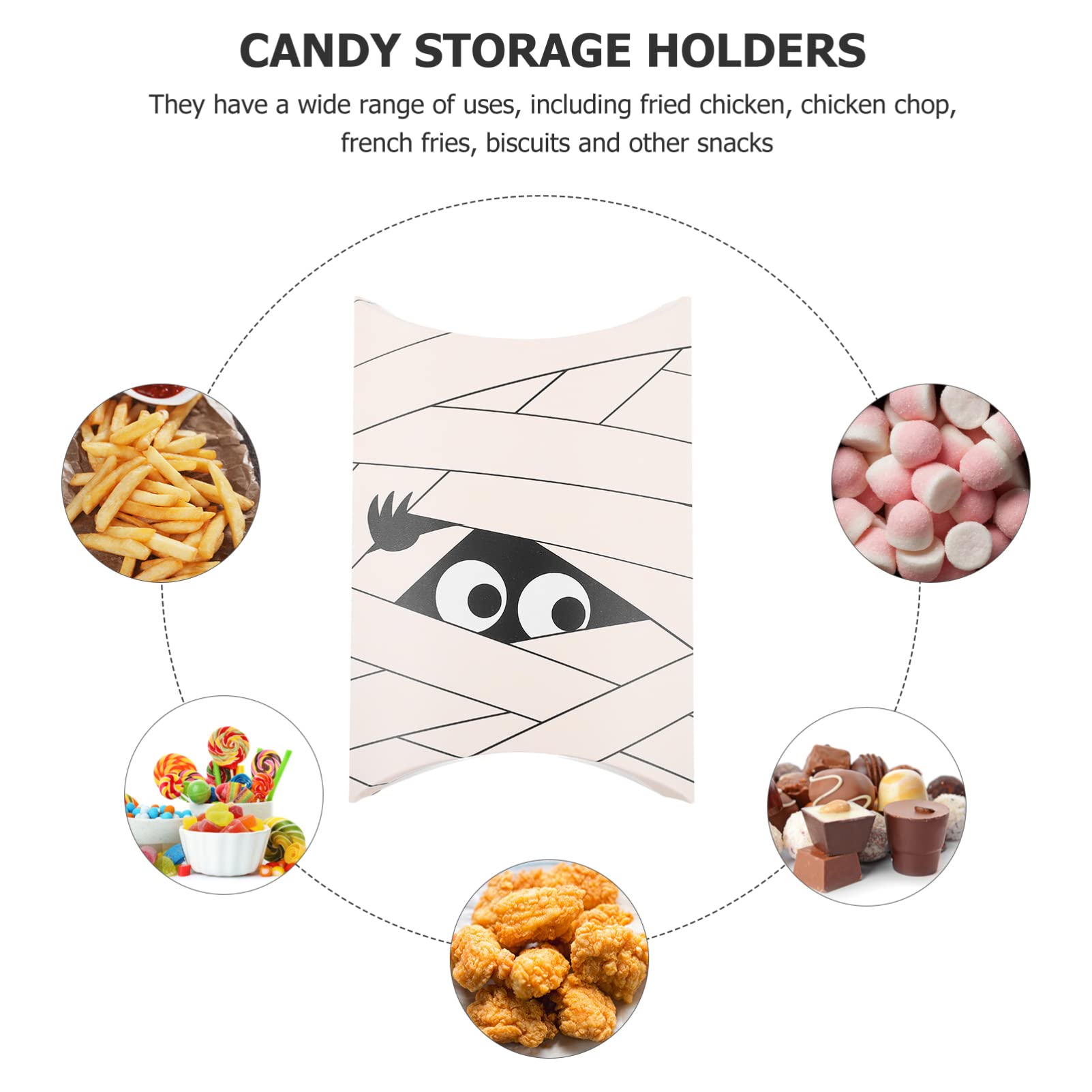 Baluue Halloween Gift Bags 12pcs - Cute Pillow Shaped Candy Boxes for Trick or Treat, Party Favors & Spooky Decorations | Perfect for Halloween Parties, Classroom Treats & Creepy Gift Packaging