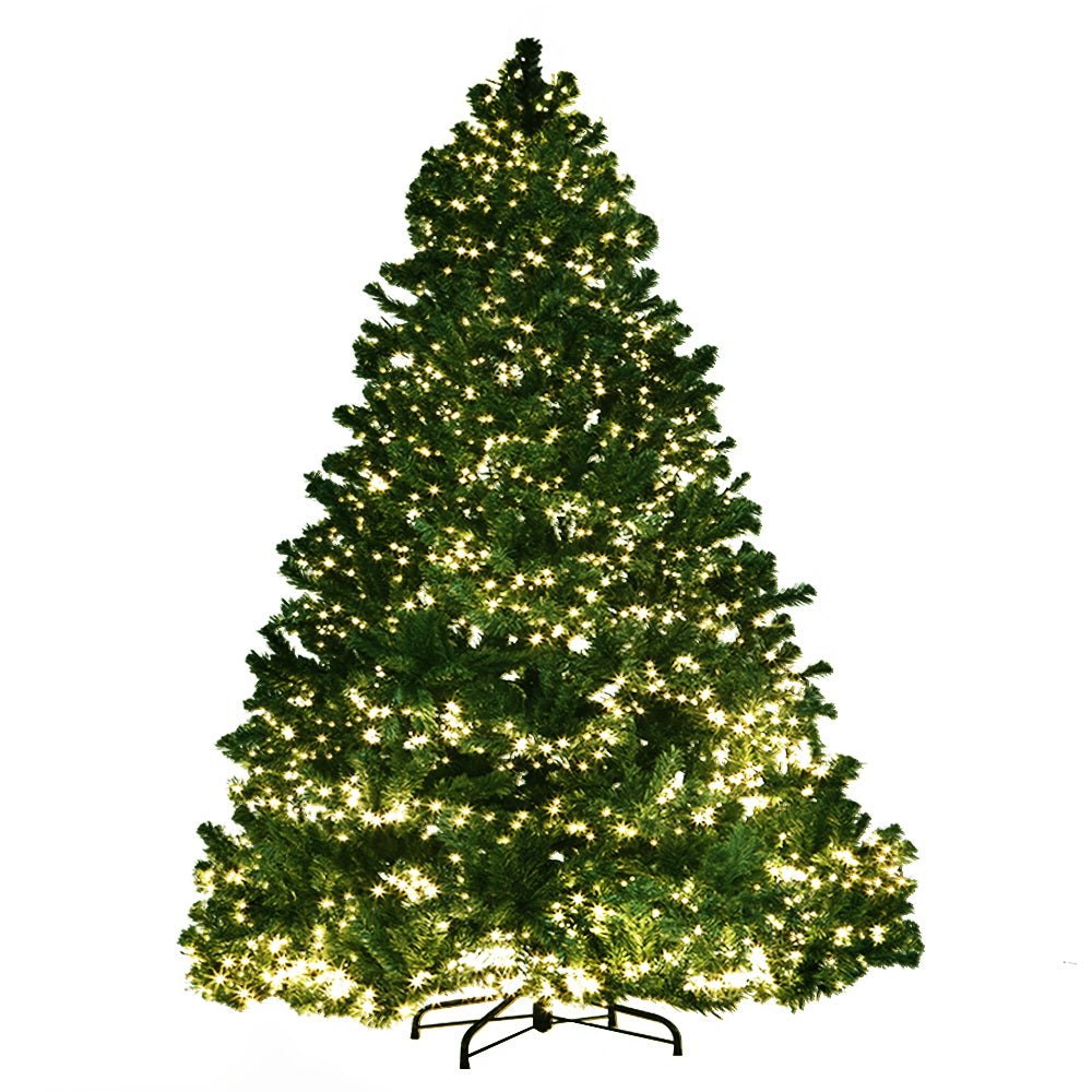 1.8M Pre-Lit Christmas Tree with 1980 Warm White LED Lights - Perfect for Living Room, Office & Holiday Decorations