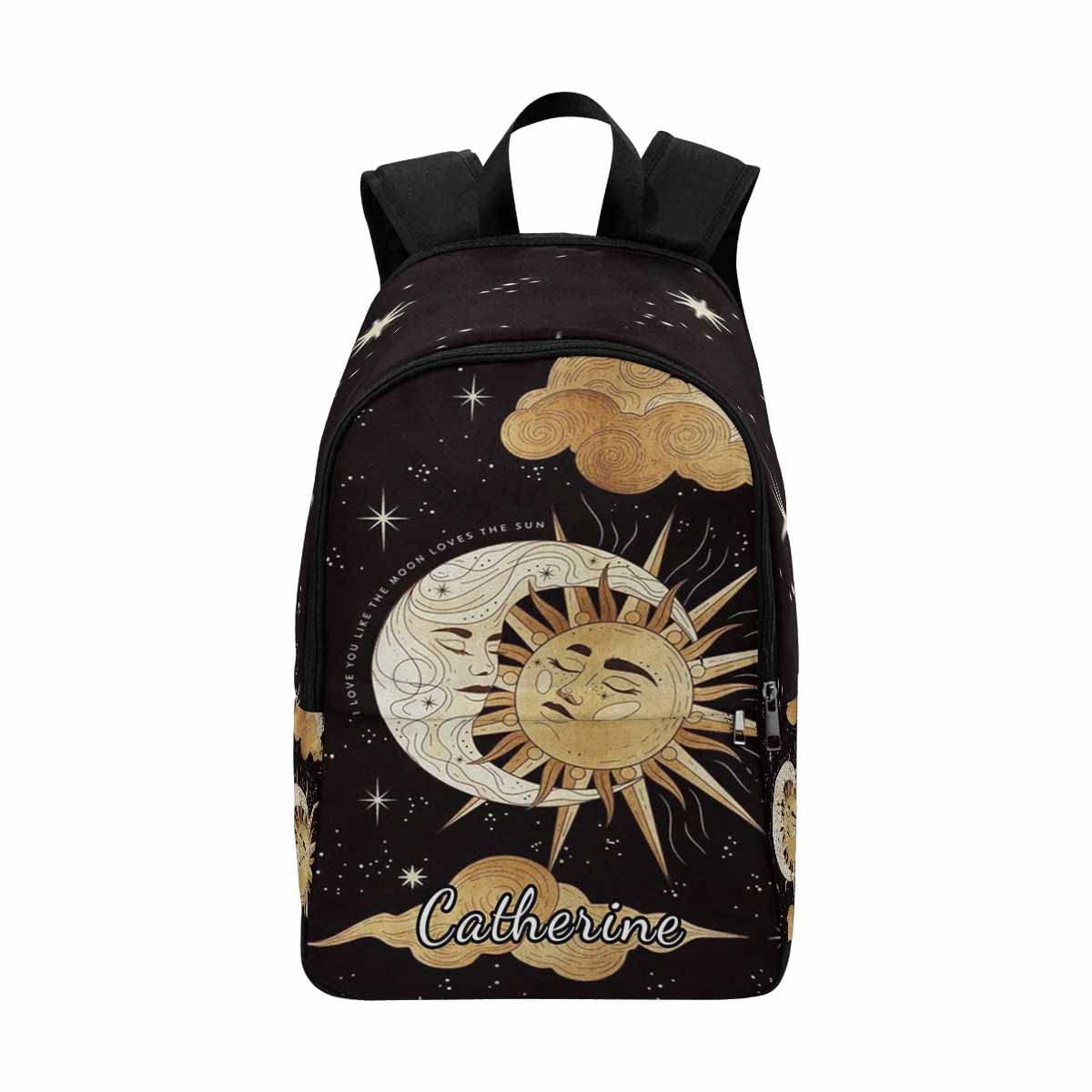 Personalized Tarot Backpack with Name - The Moon Loves Sun Design | Laptop Bookbag for Men & Women | School, Hiking & Travel Backpack | Perfect for Work, College & Outdoor Adventures