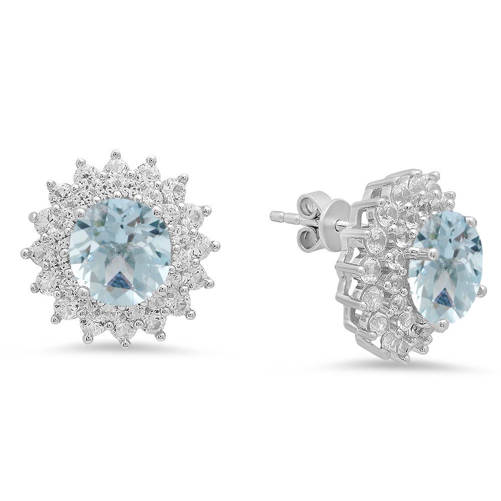 Dazzlingrock Collection Sterling Silver Halo Fashion Stud Earrings for Women | Elegant Jewelry for Parties, Weddings & Everyday Wear