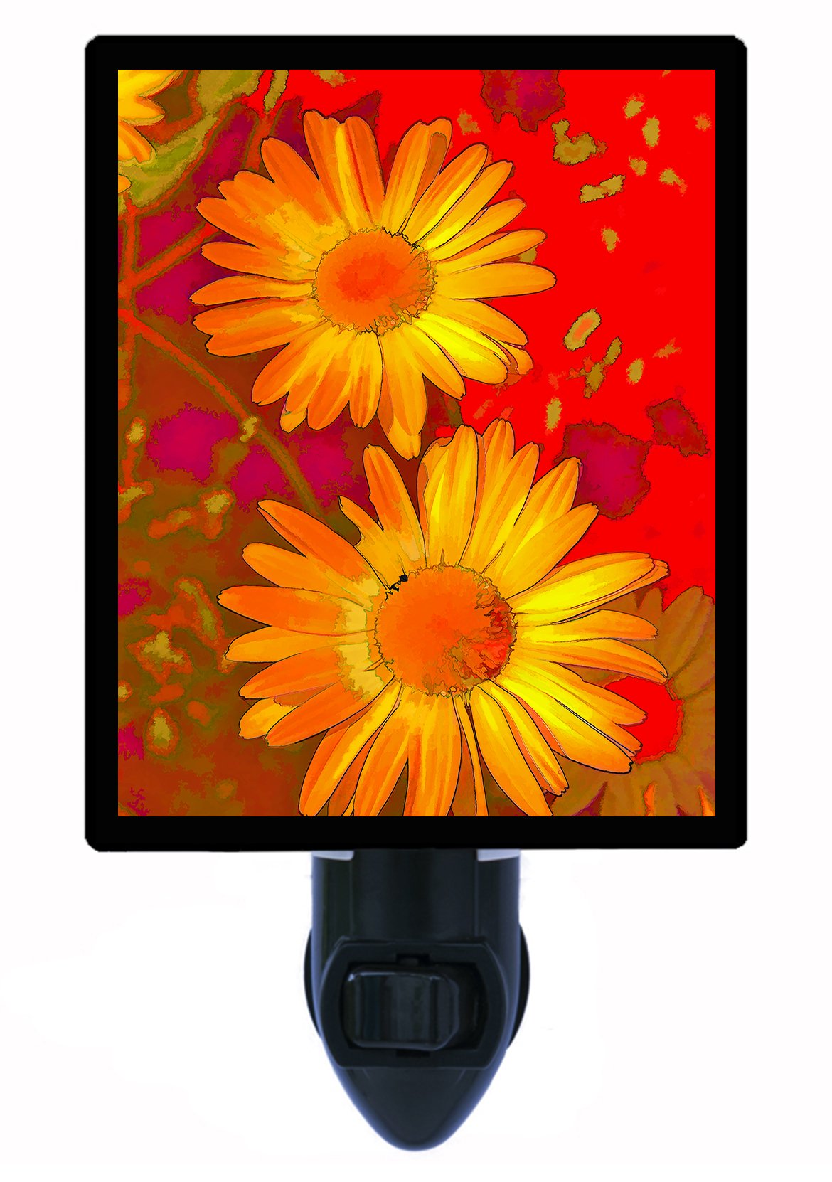 Two Daisies LED Night Light - Botanical Flower Garden Night Lamp for Kids & Adults | Perfect for Bedroom, Nursery, Hallway & Bathroom