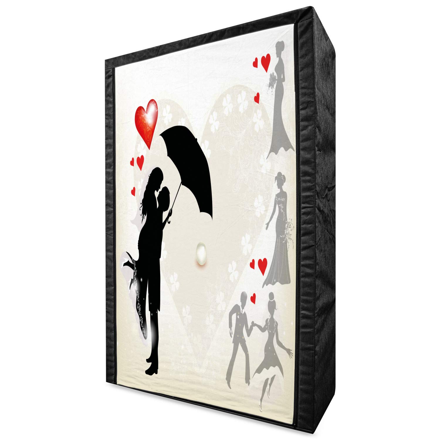 Ambesonne Portable Fabric Wardrobe for Wedding & Clothing Storage | 42.5