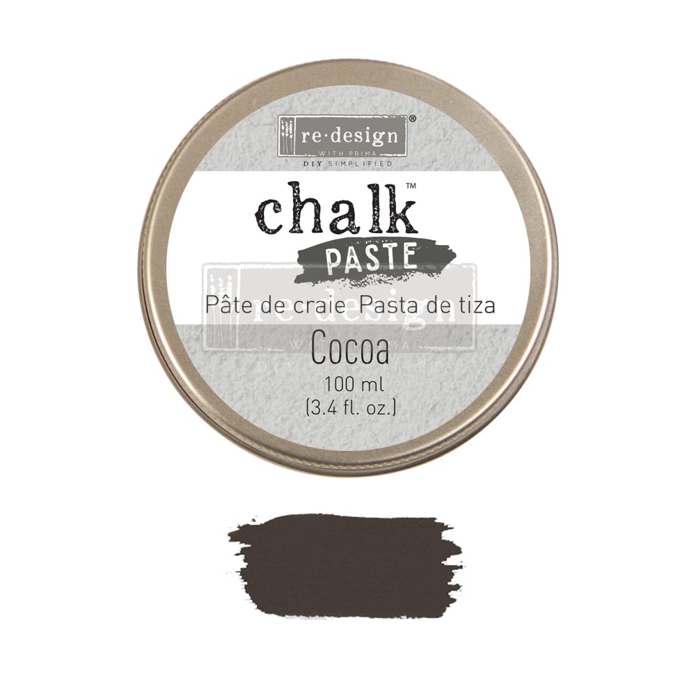 Re-Design Cocoa Redesign Chalk Paste - Premium Non-Toxic Chalkboard Paint for DIY Crafts, Home Decor & Kids Playrooms - Easy to Apply & Washable for Creative Projects
