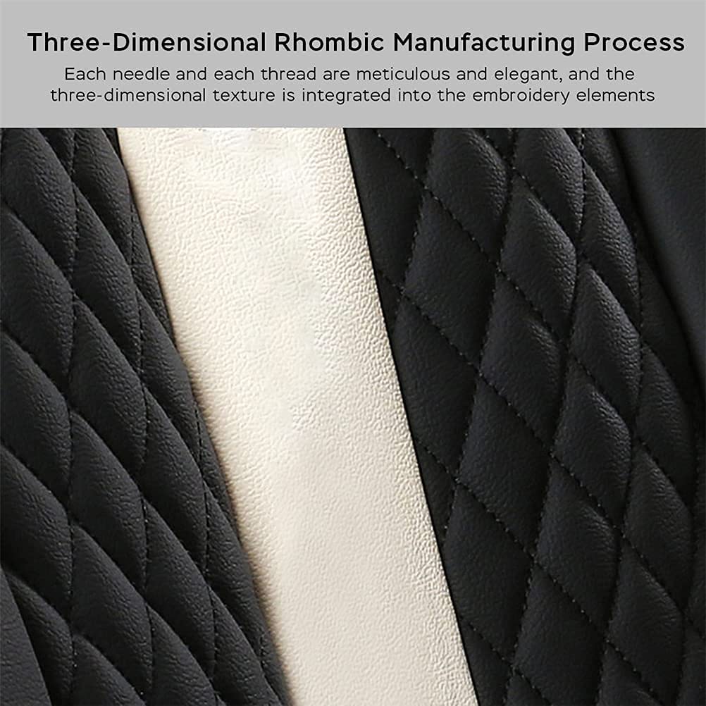 Luxury PU Leather Front Seat Covers with Headrest & Backrest Cushions for Ford Maverick - Comfortable, Stylish Black Car Seat Protectors for Daily Commute & Road Trips