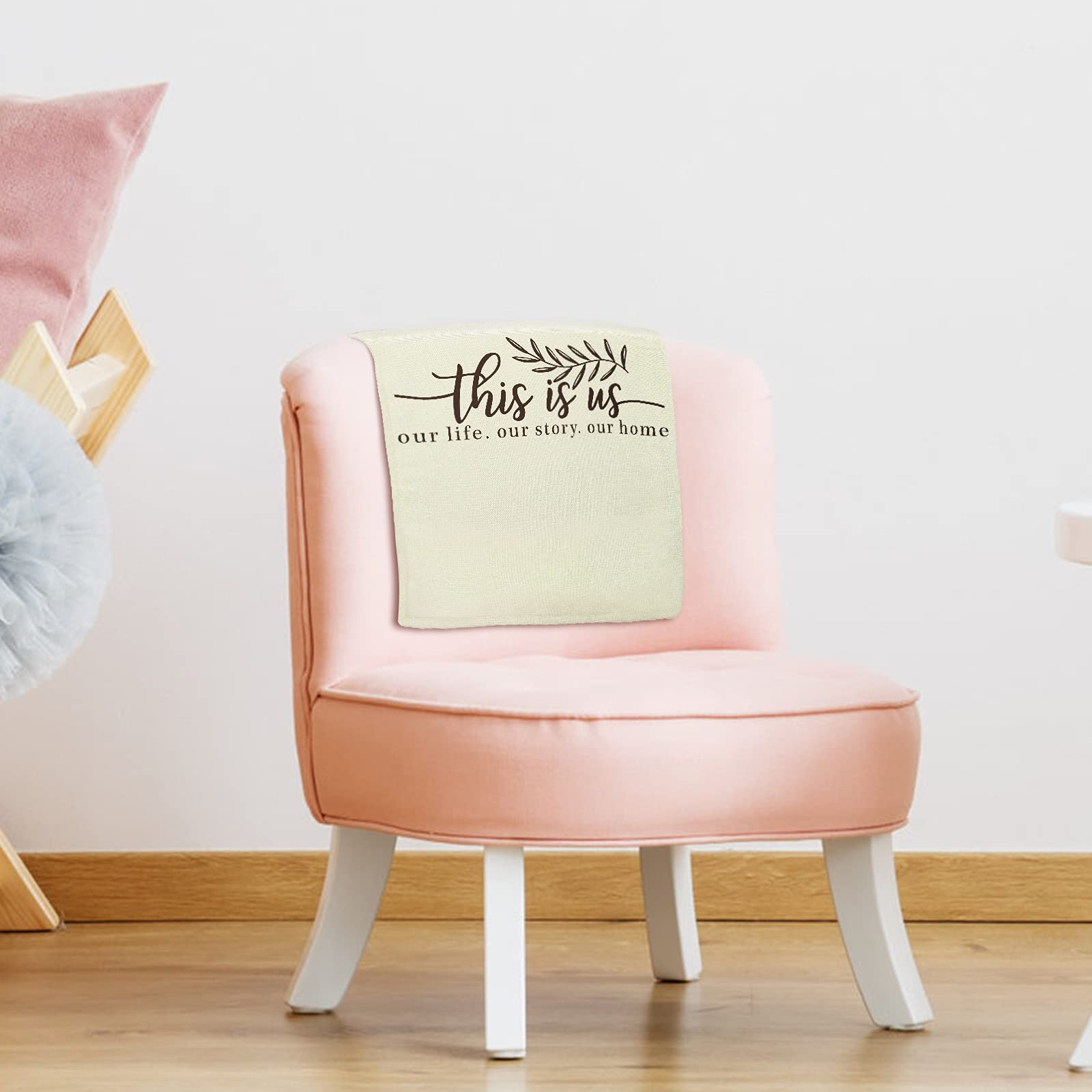 Tatuo 2-Pack Inspirational Headrest Covers - 26.77 x 16.93 Inch Elegant Furniture Protectors for Chairs, Recliners & Sofas - Home Decor Slipcovers with Motivational Quotes - Perfect for Living Room, Office & Car Interior Protection