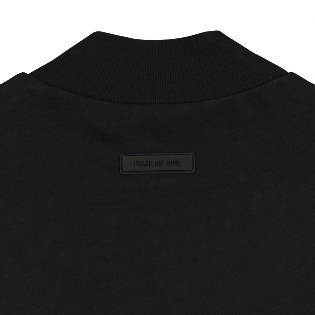 Fear of God Essentials Jet Black T-Shirt for Men - Premium Cotton Crewneck Tee for Casual Wear & Street Style Outfits