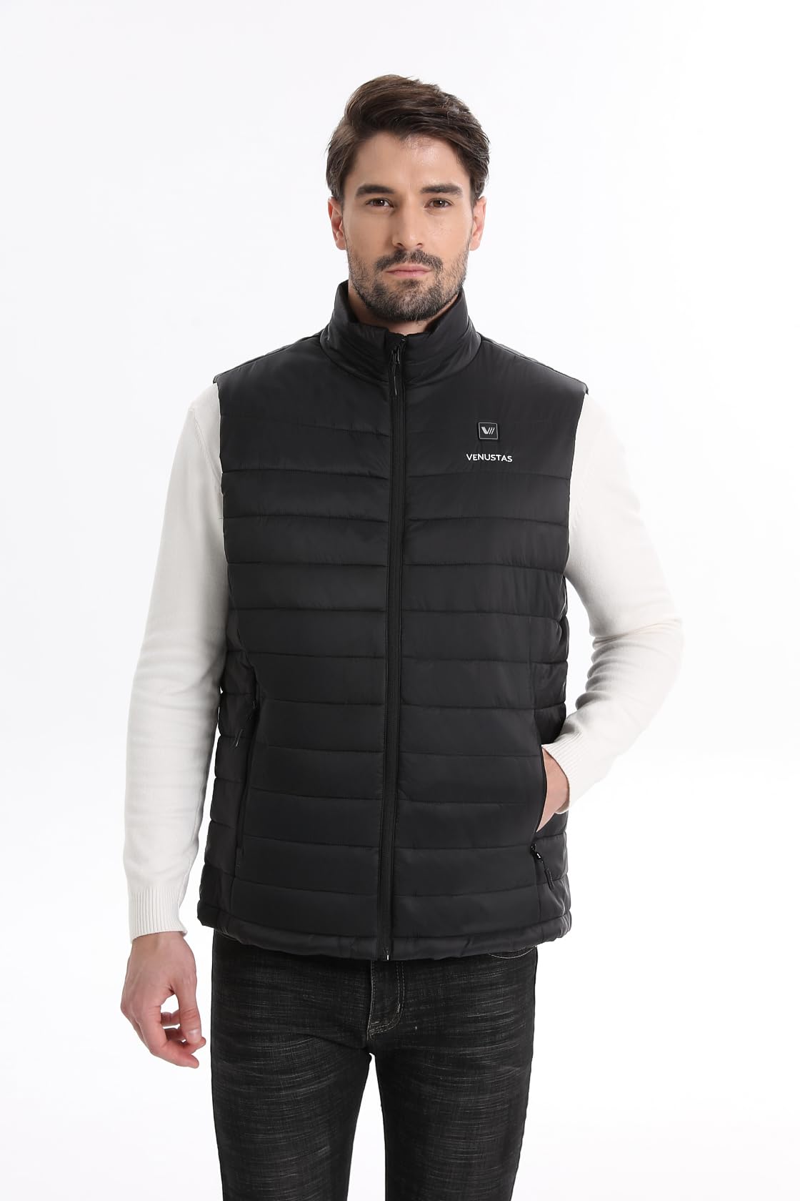 Venustas Men's Heated Vest with Rechargeable Battery - 20 Hours Heating, Winter Quilted Jacket for Outdoor Activities, Hunting, Hiking & Camping