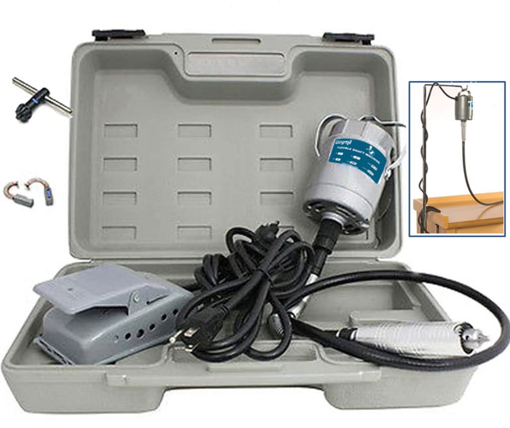 10-Piece Jewelry Making Kit with Flexshaft Motor, Hammers, Saw Frame & Steel Block - Essential Jewelers Tools for DIY Crafting & Repair - Perfect for Beginners & Professional Jewelers