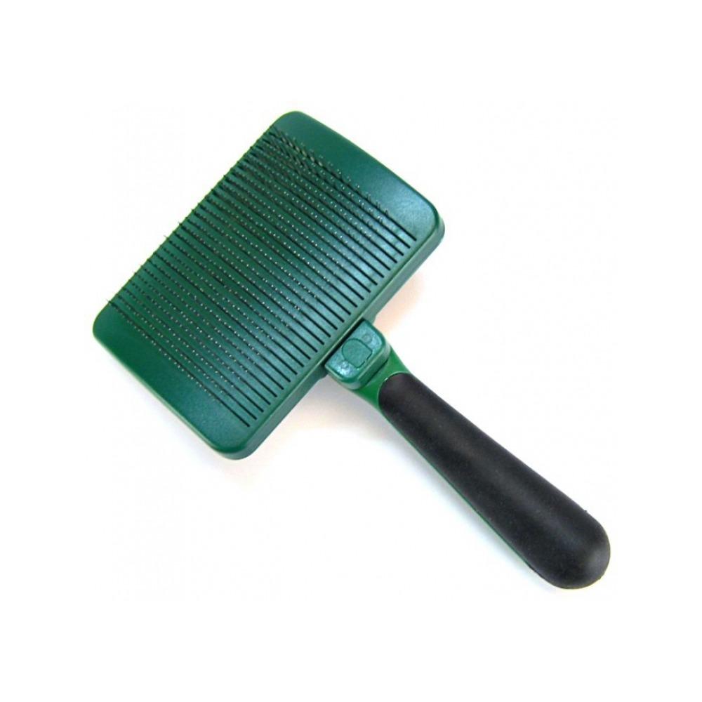 Self Cleaning Slicker Brush for Dogs - Gentle Pet Grooming Tool for Shedding & Detangling - Perfect for Long & Short Haired Breeds - Use at Home or Professional Grooming Salon