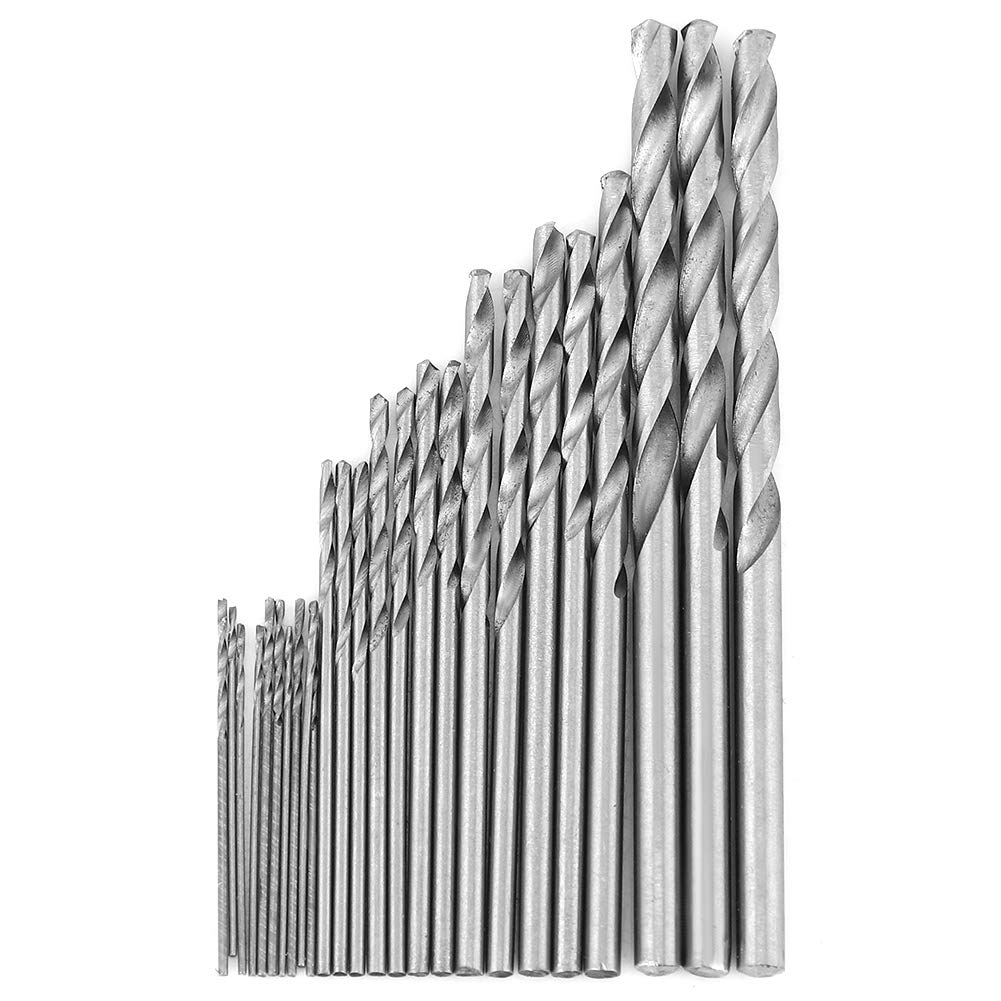 16-Piece HSS High-Speed Steel Drill Bit Set - Straight Shank Spiral Drill Bits for Metal, Wood & Plastic - Perfect for DIY, Electrical Work & Home Improvement Projects