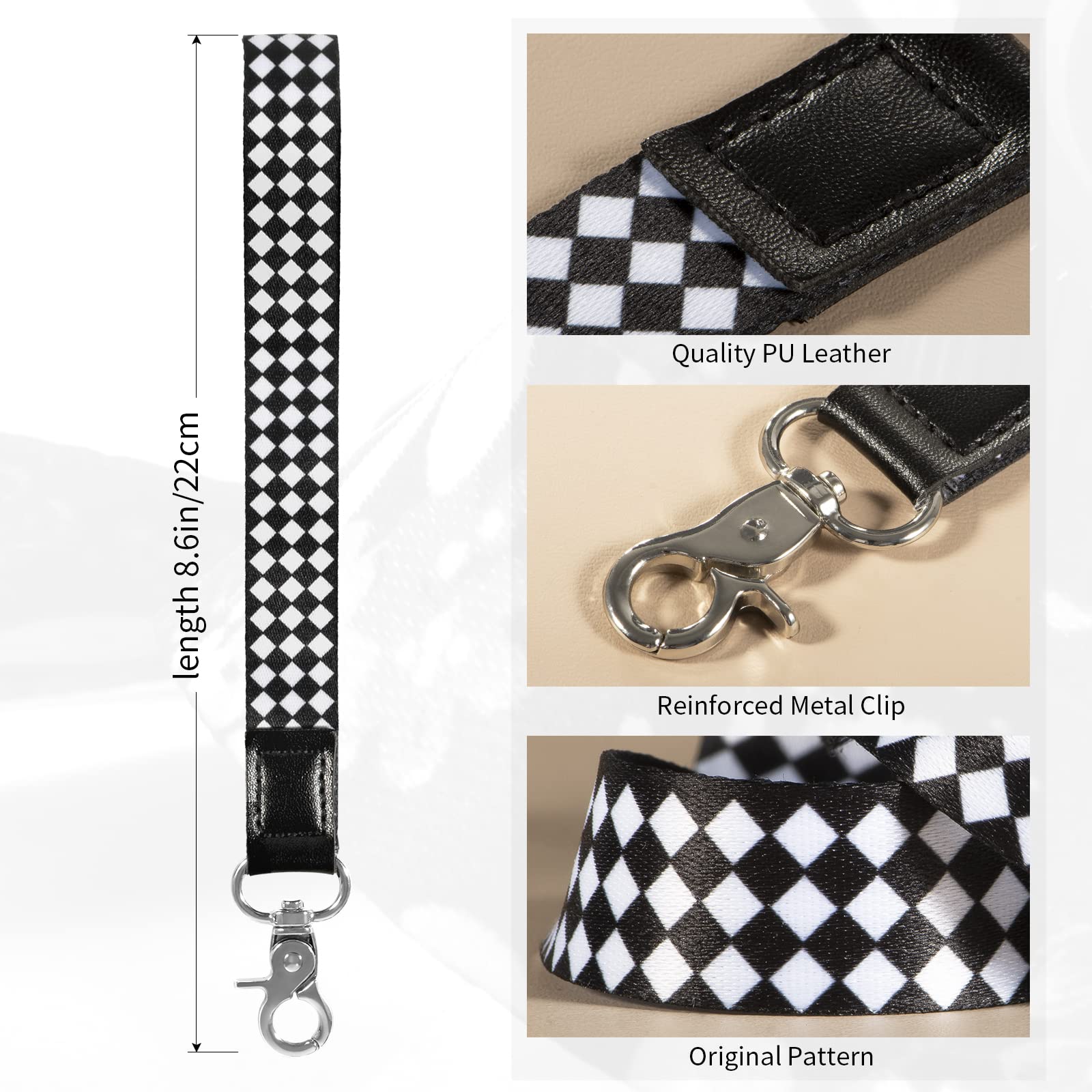 Adjustable Universal Phone Lanyard - Crossbody & Wrist Strap for iPhone, Keys & ID Badges - Secure Hands-Free Carrying for Work, Travel & Outdoor Activities
