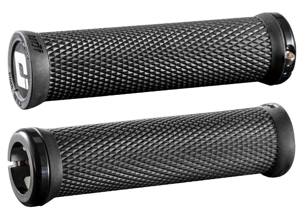 ODI Elite Motion V 2.1 Mountain Bike Grips - Lock-On Handlebar Grips for BMX, MTB & Dirt Bikes - Ergonomic Non-Slip Design for Comfort & Control - Perfect for Trail Riding, Downhill & Off-Road Cycling