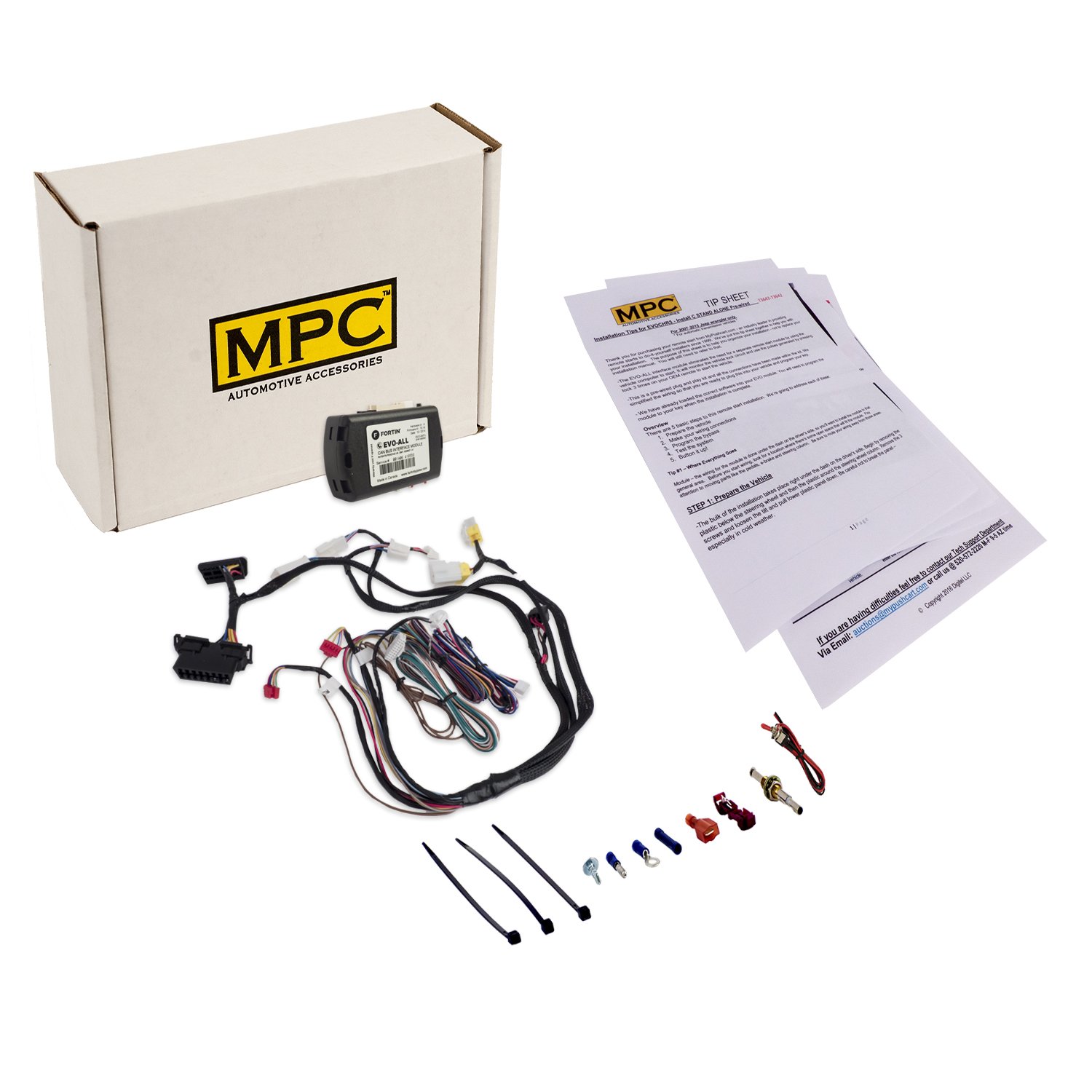 MPC Complete Factory Remote Activated Remote Start Kit for 2013 Infiniti FX37 - Push-to-Start System with T-Harness - Easy Installation & Keyless Entry - Perfect for Cold Mornings & Secure Remote Vehicle Access