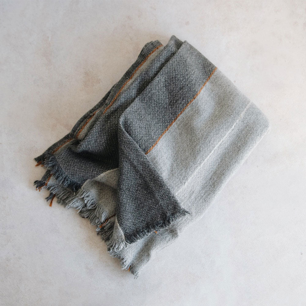 Soft & Cozy Wool Blend Throw Blanket - Grey Plush Warm Knit for Couch, Bed & Winter Nights - Perfect for Home Decor & Gift Giving