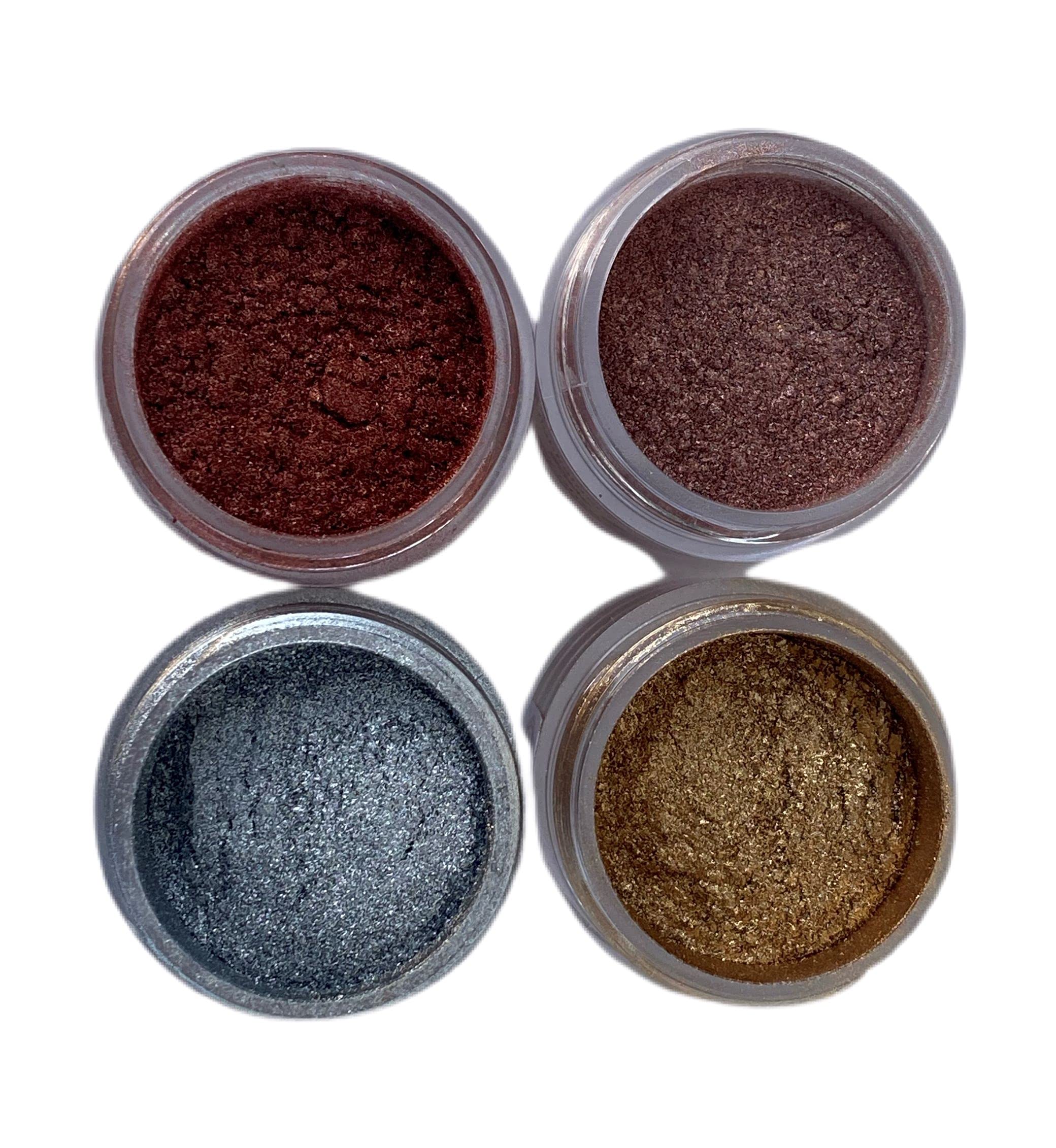 Oh Sweet Art Highlighter Set XIII - 4 Units (20g Total) Silver 5g, Gold 7g, Rose Gold 4g, Rose Pink Gold 4g - Professional Makeup Highlighting Palette for Contouring, Face & Body Glow - Perfect for Bridal, Party & Everyday Makeup Looks