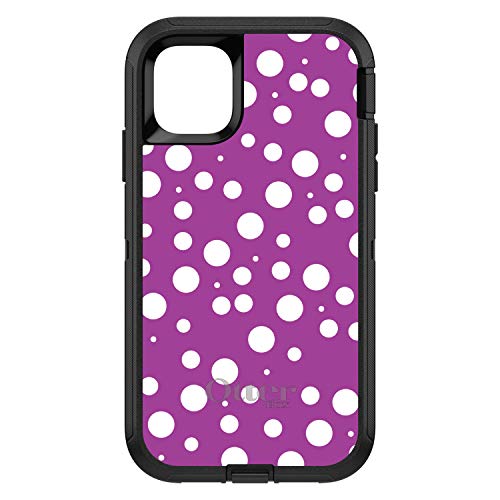 Fuchsia White Bubbles Polka Dots On Black Case