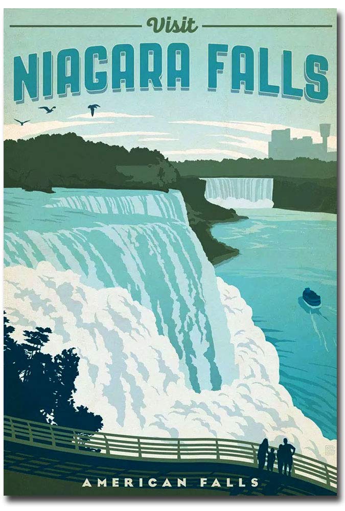 Niagara Falls Vintage Travel Refrigerator Magnet - 2.5