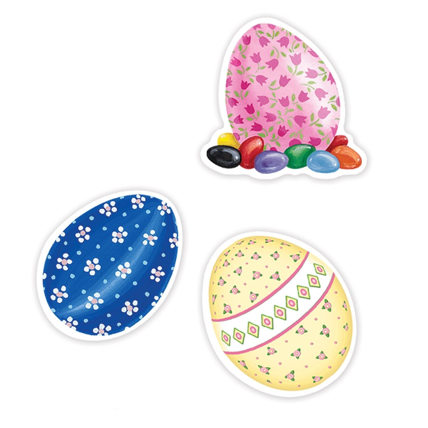 12 Pack Easter Bunny Basket & Egg Stickers - 4 Sheets per Pack - DIY Easter Decorations, Party Favors, Scrapbooking & Gift Wrapping Supplies