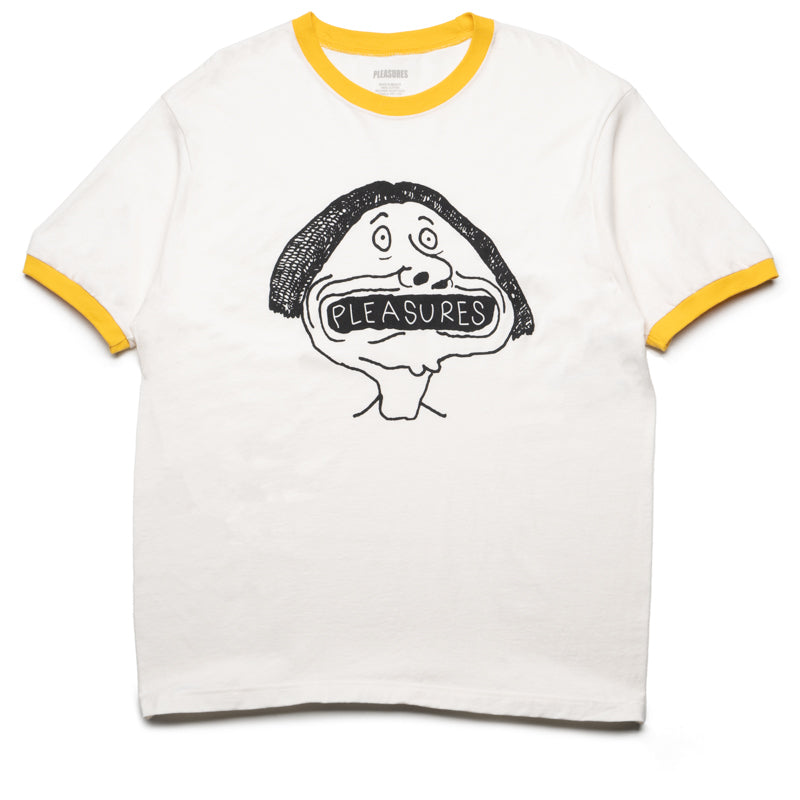 Pleasures Mouthful Ringer Tee - Natural Cotton Vintage Style T-Shirt for Men & Women | Perfect for Casual Wear, Street Fashion, and Music Festivals