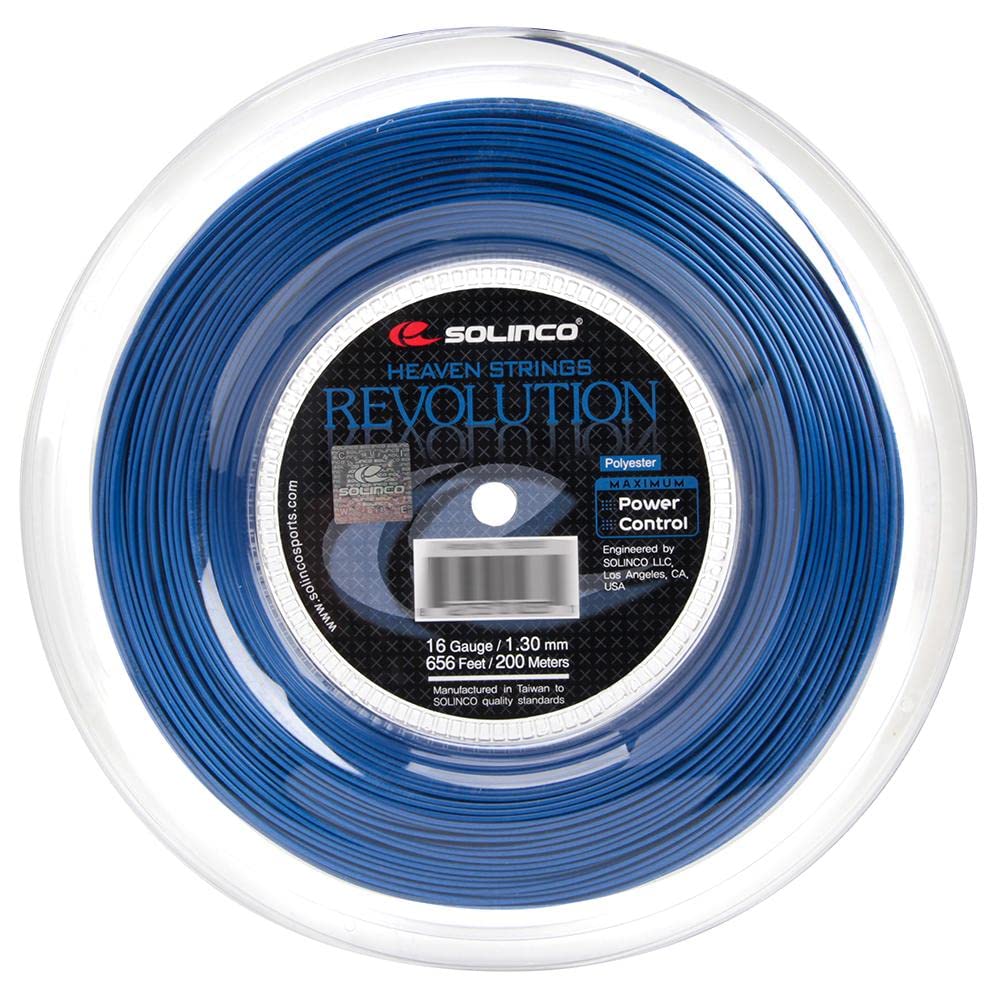 Premium Revolution 16G 1.30mm Tennis String - High Performance Polyester String for Tennis Rackets | Perfect for Competitive Play & Stringing Machines