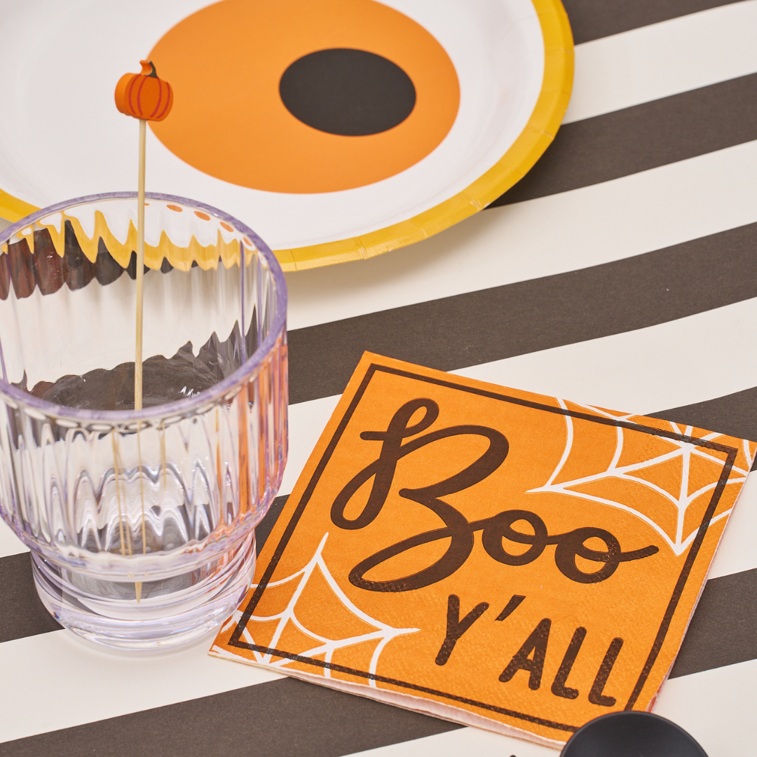 Halloween Boo Treats Table Setting Kit - Spooky Ghost Decorations for Halloween Party, Dinner Table, and Home Decor - Perfect for Trick or Treat, Themed Events, and Festive Gatherings
