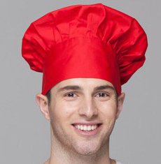 Professional Adjustable Elastic Chef Hat for Adults - Red Baker Kitchen Cooking Cap for Chefs & Culinary Enthusiasts | Perfect for Restaurants, Baking, Cooking Classes & Halloween Costumes