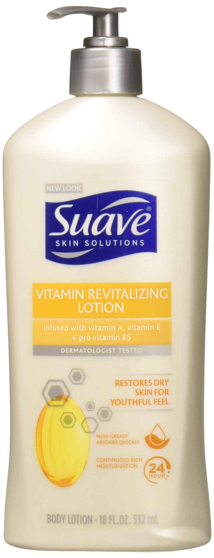Suave Vitamin E Revitalizing Body Lotion - 18 oz | Moisturizing & Nourishing Dry Skin | Perfect for Daily Hydration & Post-Shower Care