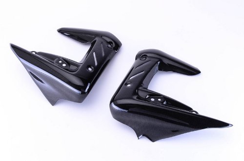Bestem Carbon Fiber Radiator Covers for Triumph Street Triple 2011-2012 | Plain Weave Design | Lightweight & Durable Motorcycle Accessory | Perfect for Street Riding & Performance Upgrades
