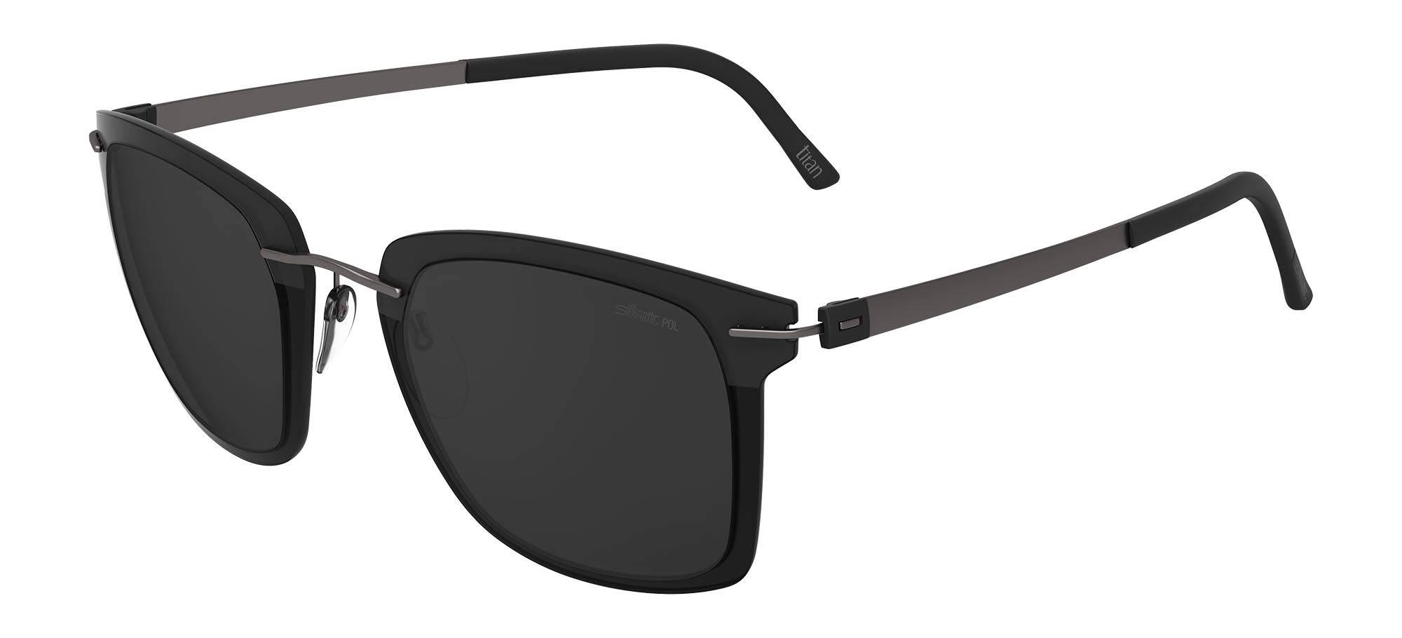 Silhouette INFINITY COLLECTION 8700 Sunglasses - Black/Dark Grey - One Size Fits All - Unisex - Perfect for Outdoor Activities, Driving & Fashion Accessories