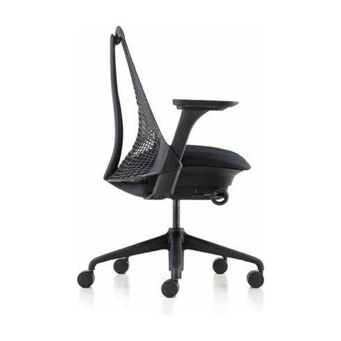 Herman Miller Sayl Ergonomic Office Chair - Black Mesh Back, Adjustable Height, Lumbar Support - Perfect for Home Office, Gaming & Workspace