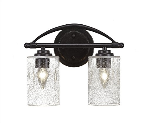 Toltec Lighting 2402-DG-300 Marquise 2-Light Bathroom Vanity Bar with 4