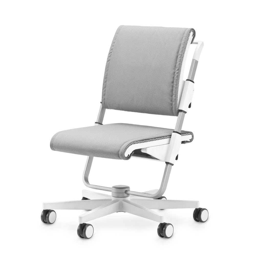 Moll Scooter Chair Grey - Portable Rolling Stool for Office, Workshop & Home Use - Ergonomic Seat with Wheels for Comfort & Mobility