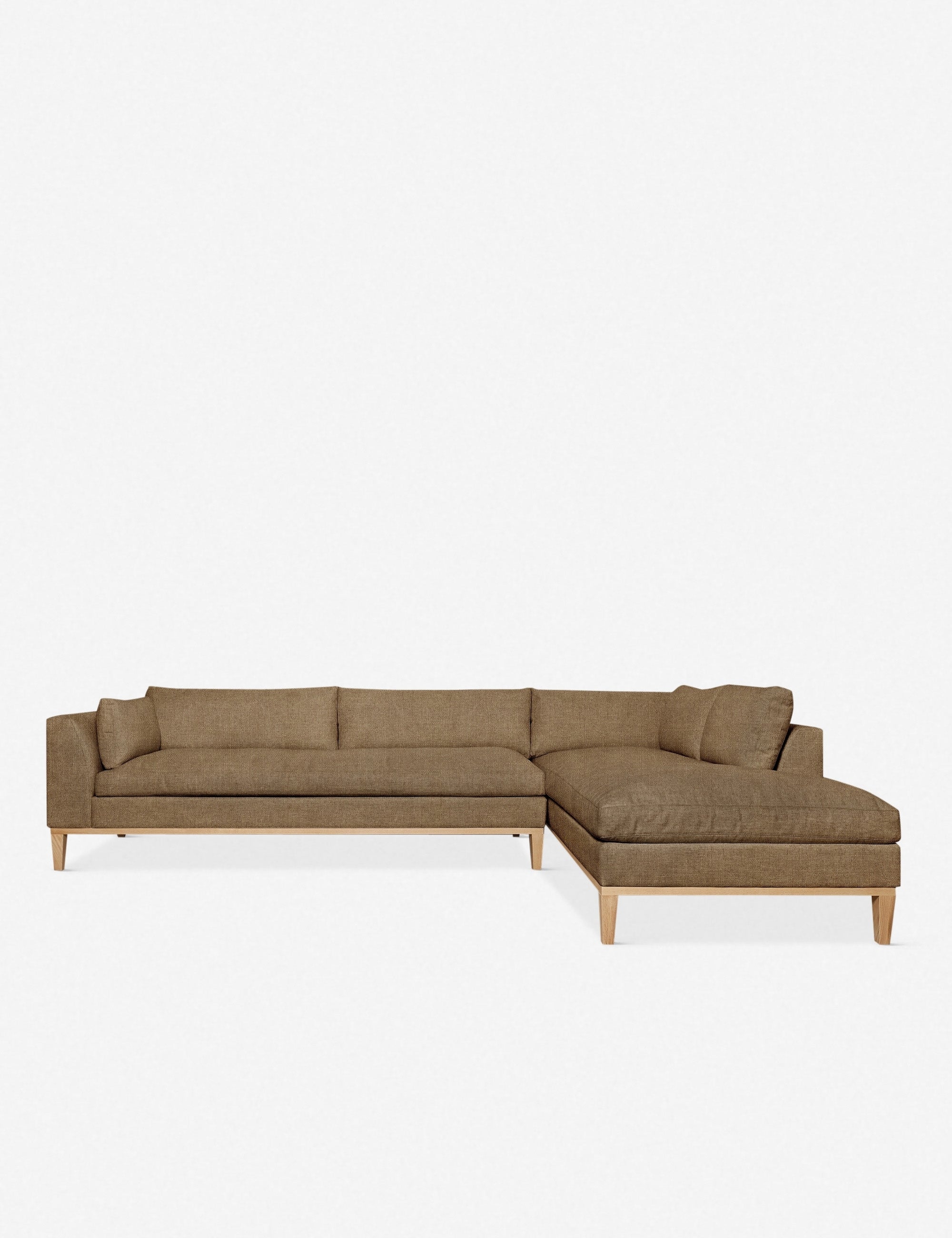 Charleston Sectional Sofa - Modern L-Shaped Couch with Reversible Chaise, Soft Fabric Upholstery for Living Room, Family Room & Home Theater