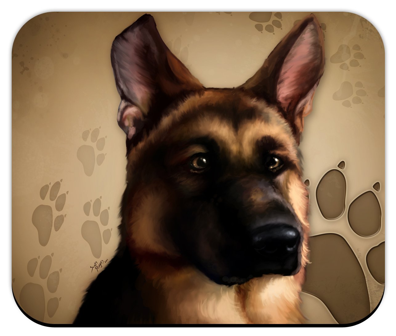 German Shepherd Themed Mouse Pad and Coffee Mug Gift Set for Dog Lovers - Perfect for Office, Home Desk & Gaming Setup