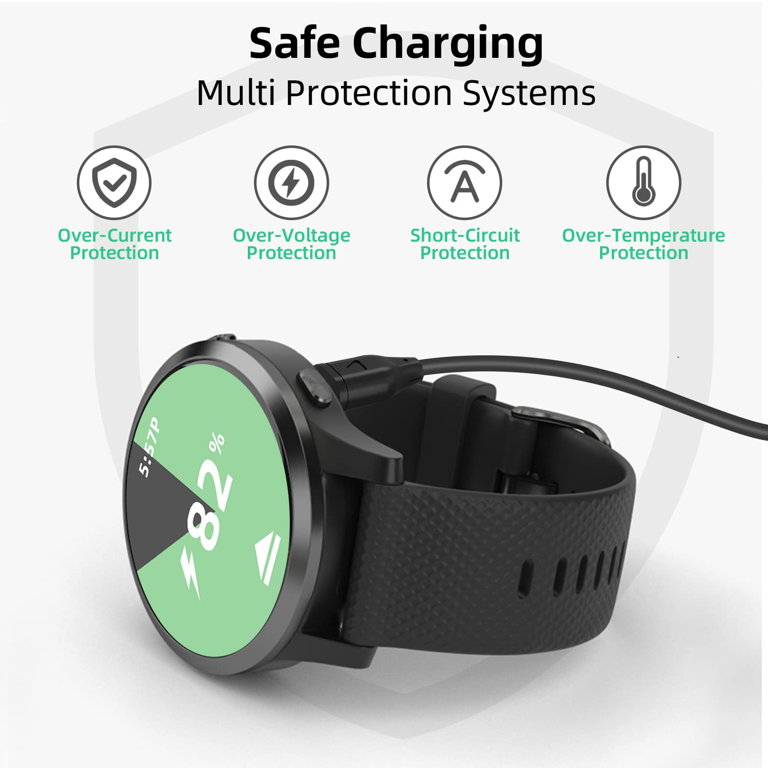 Premium USB C Charger for Garmin Watch - 2 Pack Fast Charging Cable Compatible with Fenix 7/6/5, Forerunner 965/945/245/45, Instinct & More - 3.3FT Sync & Charge Cord - Perfect for Workouts, Travel & Daily Use