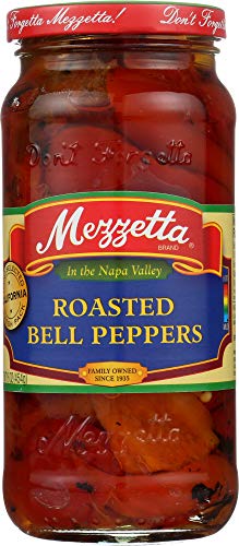 Mezzetta Roasted Red Bell Peppers - 16oz Jar | Premium Fire-Roasted Sweet Peppers | Perfect for Salads, Sandwiches & Italian Recipes | Gluten-Free & Non-GMO