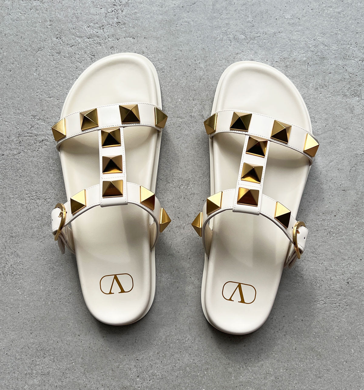 Roman Slide T05 - Ivory Women's Comfortable Sandals for Summer, Beach, and Casual Outings