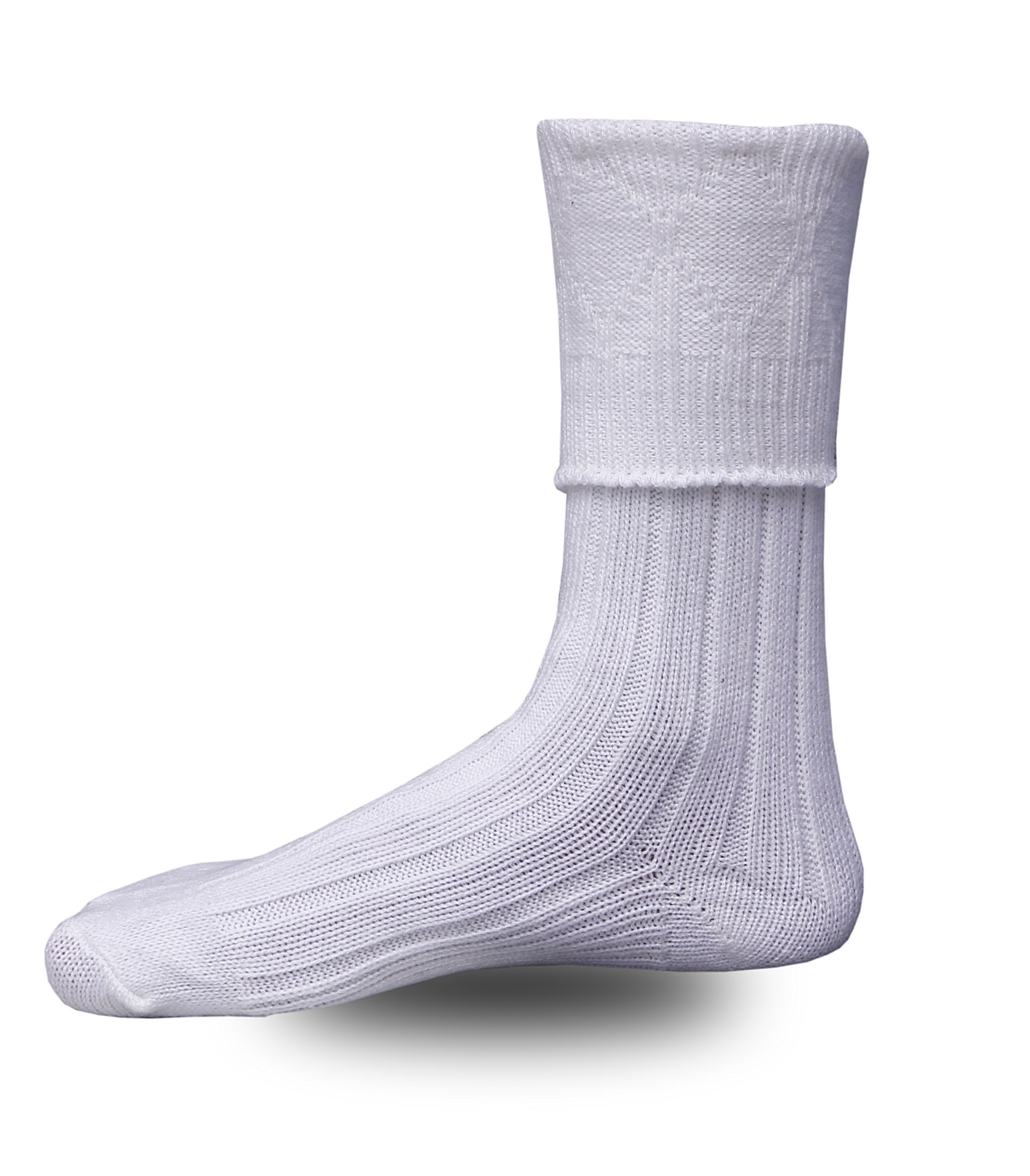 Men's Scottish Highland Kilt Socks - Traditional Tartan Hose for Formal Wear & Celtic Events - White (Size M) - Perfect for Weddings, Highland Games & Scottish Festivals