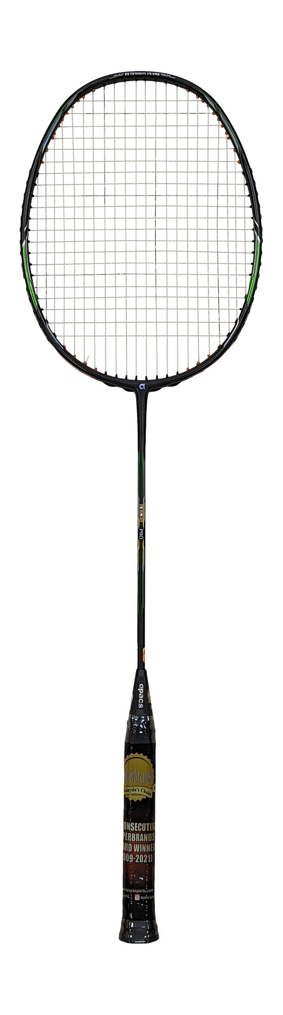 Apacs Honor Pro Badminton Racket (Pre-Strung) - Professional Carbon Fiber Badminton Racquet for Advanced Players - Perfect for Tournaments & Training Sessions
