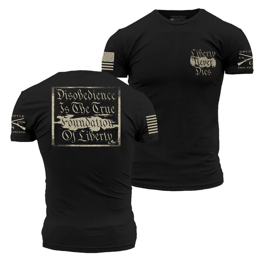 Liberty Never Dies T-Shirt - Black | Patriotic Graphic Tee for Men & Women - Perfect for Independence Day, Political Rallies & Everyday Wear